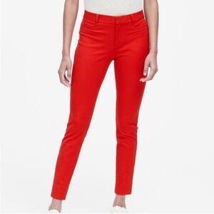 Banana Republic Sloan Fit Trouser in Red - Size 2P